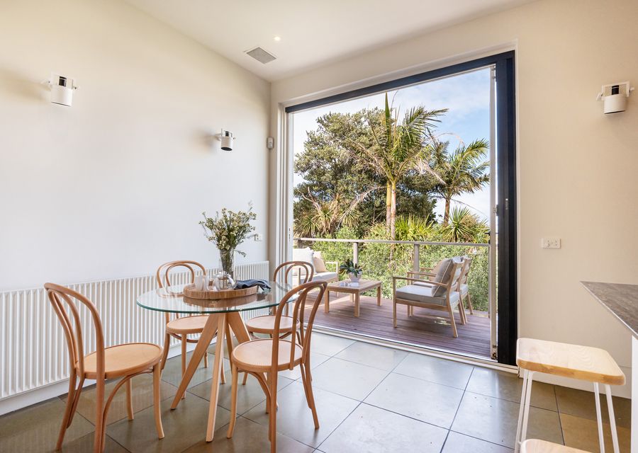 Balcony off the kitchen meals area