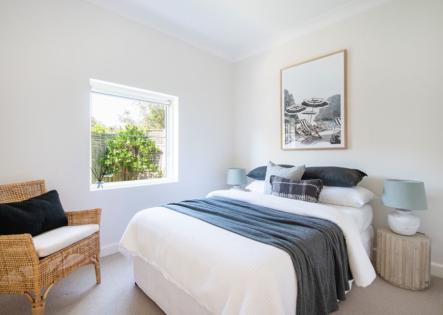 Downstairs bedroom with Queen bed