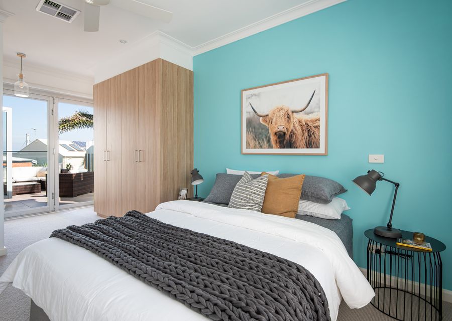 Bedroom 4 with Double bed with views onto the balcony