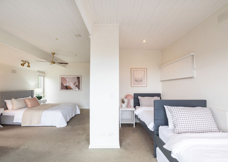 Master Bedroom with King Bed + 2 Single Beds & Trundle