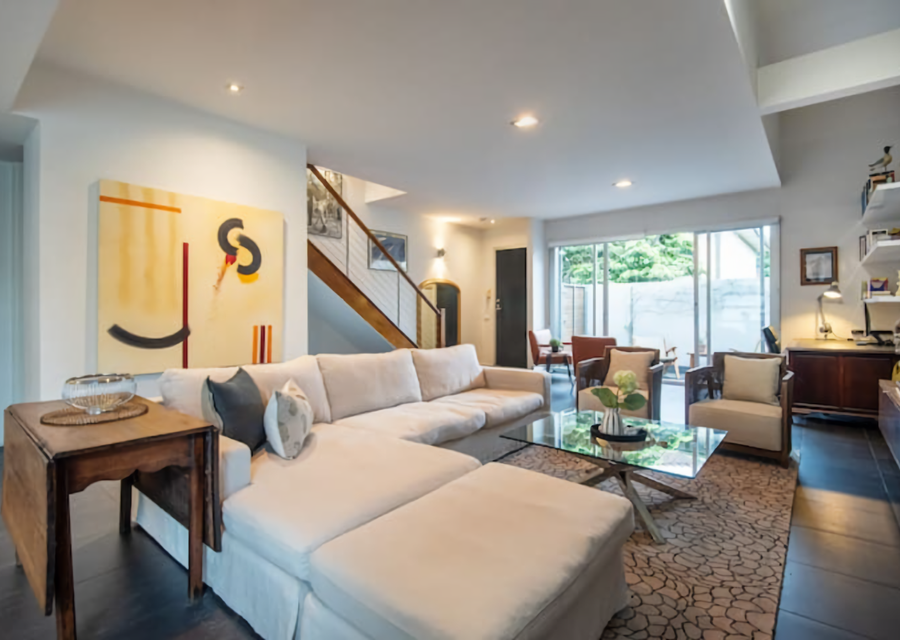 Main living space with dedicated desk / study space