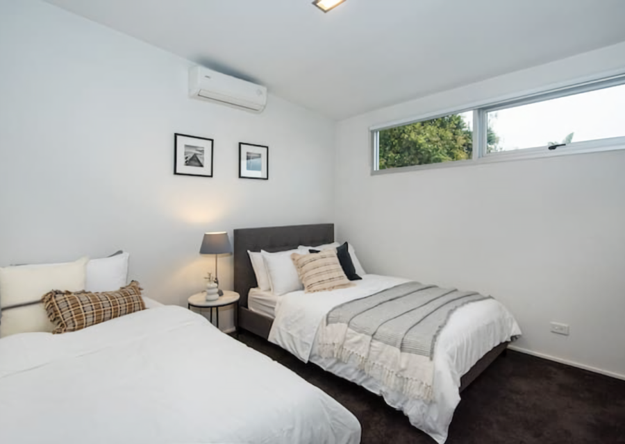 Bedroom 2 with 1 double and 1 king single beds