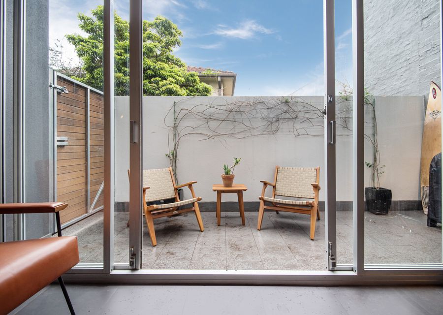 Outdoor seating with Webber BBQ