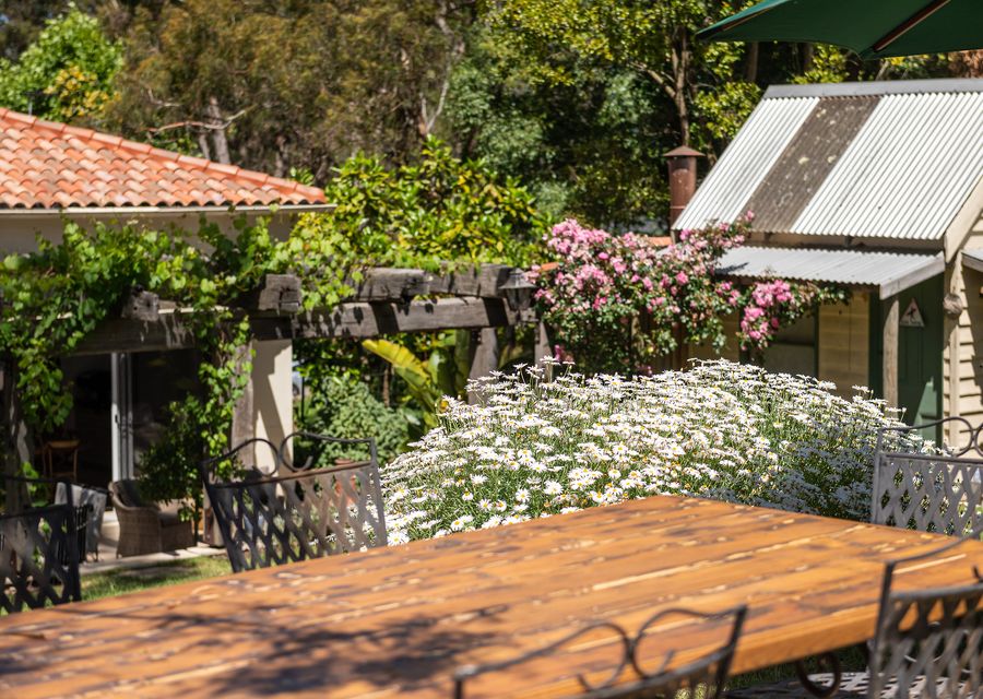 Welcome to our enchanting alfresco dining area.