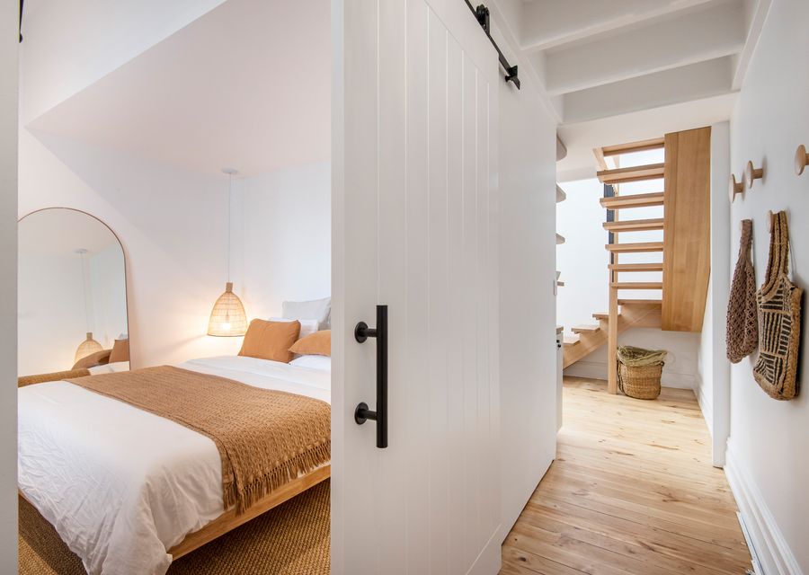 Downstairs bedroom with King bed