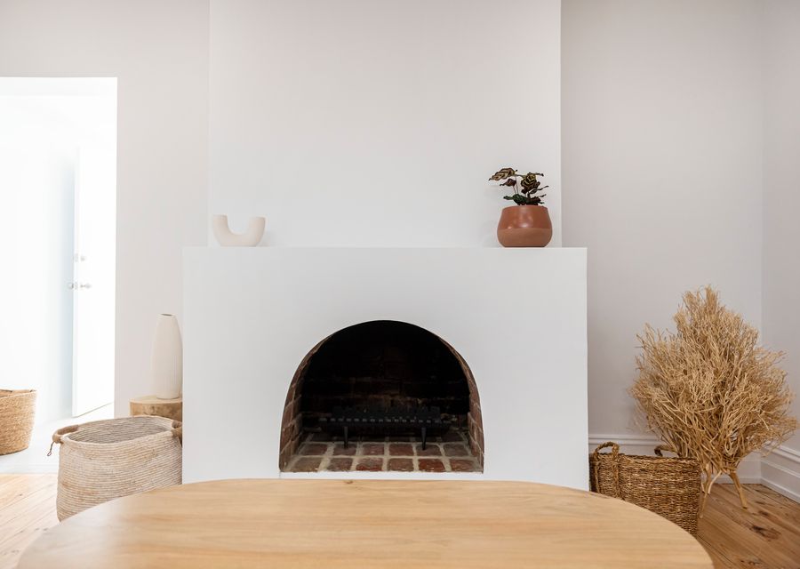 Decorative fireplace, its a piece of art on its own :) 