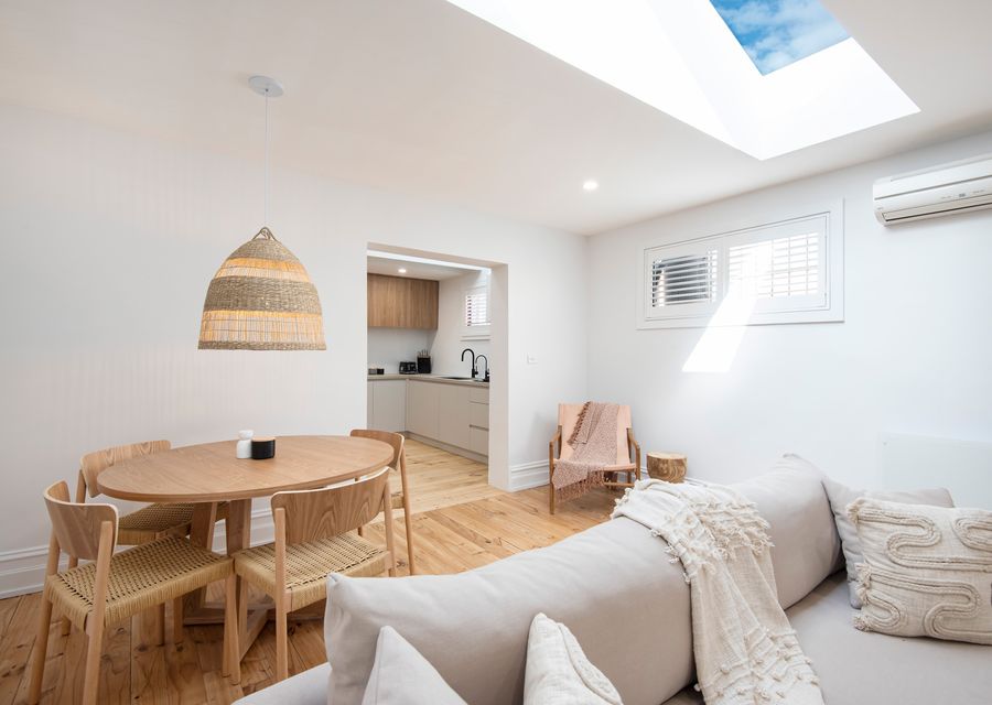 Light and bright living space with stunning skylights 