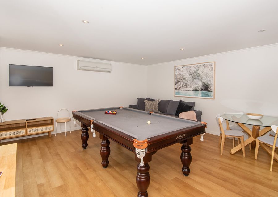 Pool table in downstairs unit