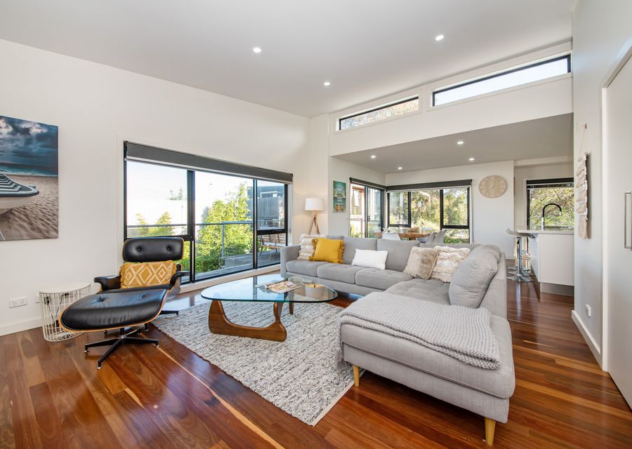 Upstairs: Open plan kitchen, dining and living room with loads of space to relax and catch up