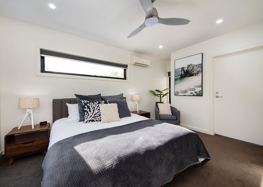 Master bedroom with king bed and ensuite