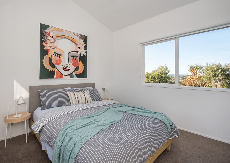 Downstairs bedroom with queen bed 