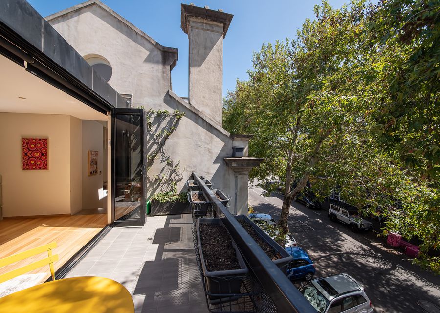 Terrace off living room with so much natural light