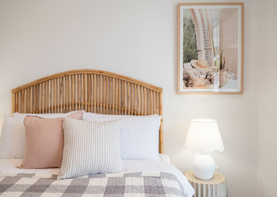 Beautifully styled master bedroom 