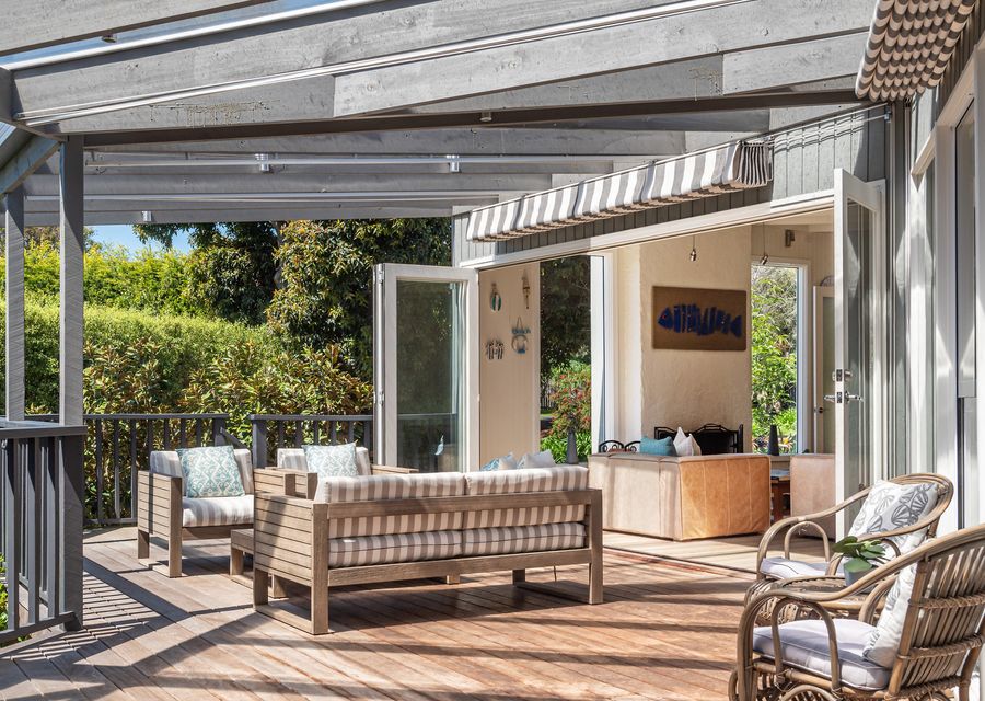 Enjoy conversations with friends and family in the outdoor seating area