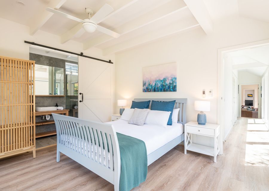 Bedroom 1 has a queen bed and an ensuite bathroom 