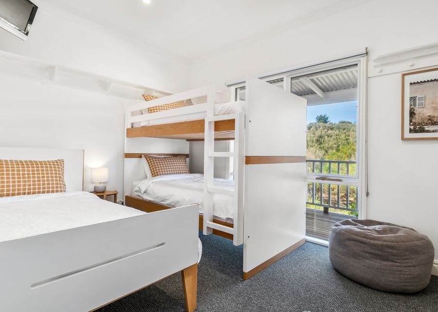 Bedroom 4 with king single bunk and single bed