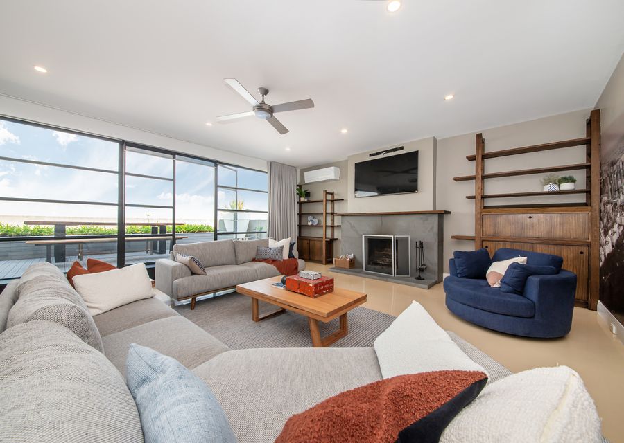 Spacious living and outside deck dining