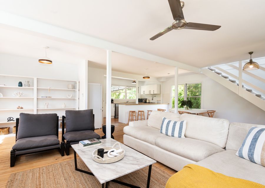 Open plan living, dining and kitchen