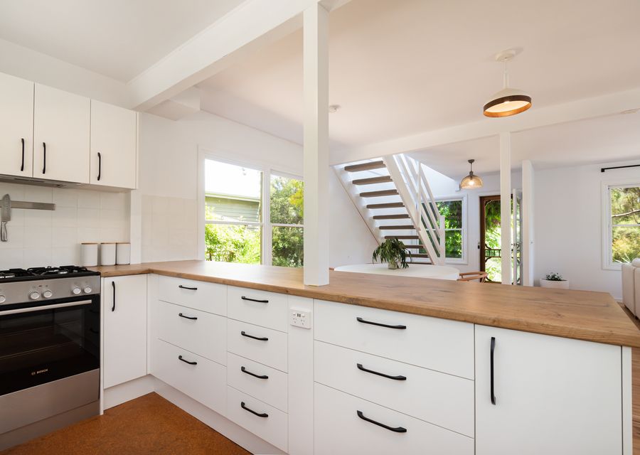 Open plan kitchen and dining