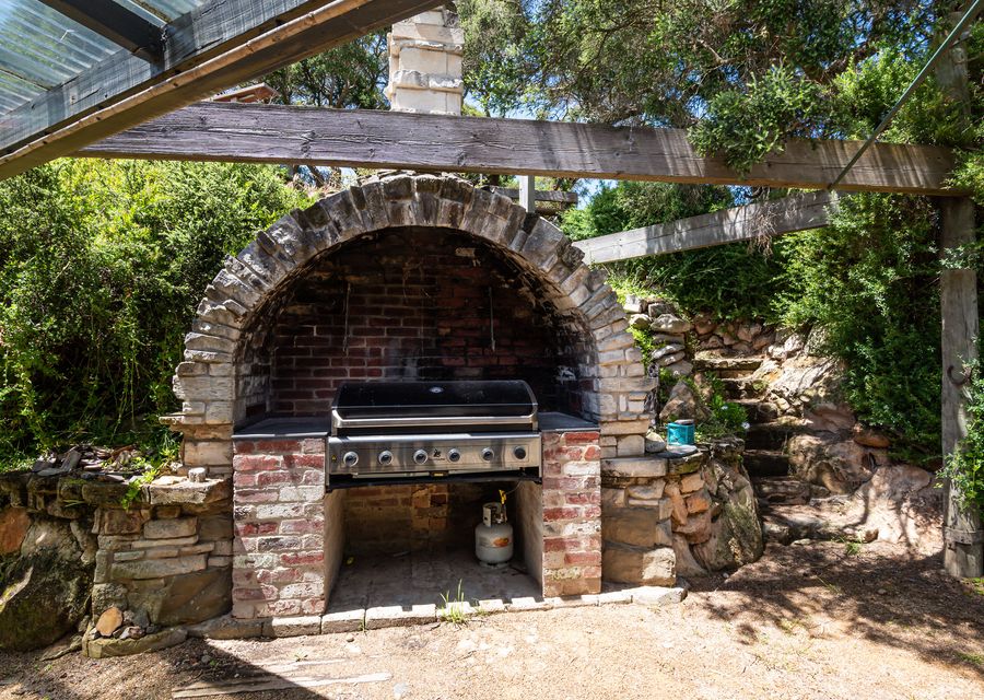 Barbecue in outdoor entertaining area