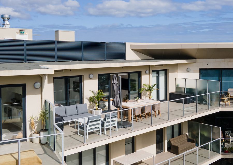 Spacious Balcony with outdoor living, dining and BBQ