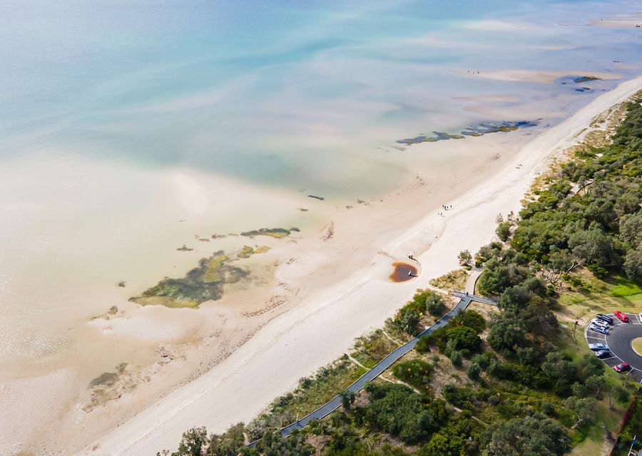 Aerial shot of the area