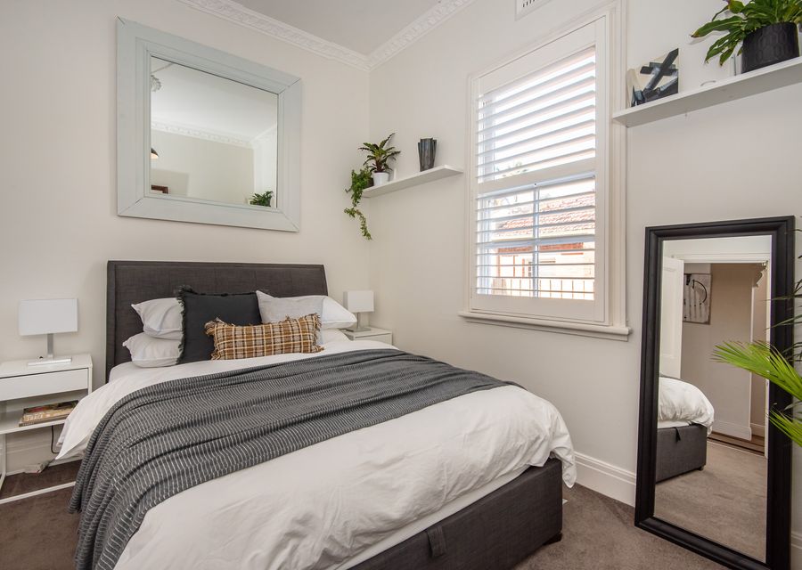Bedroom two with queen bed on the ground floor