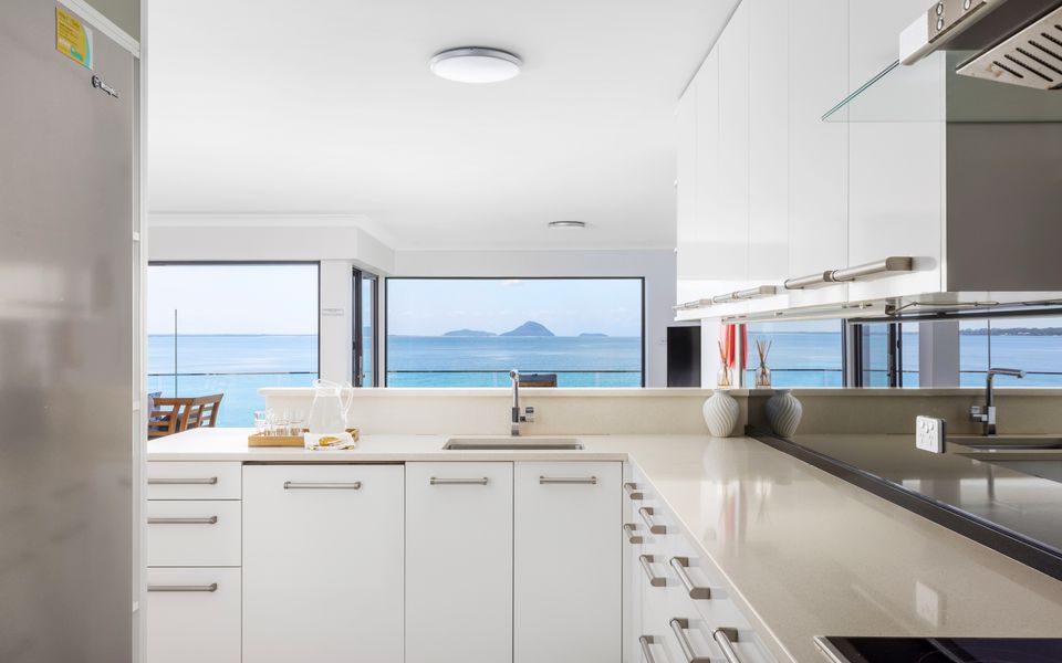 Kitchen with view