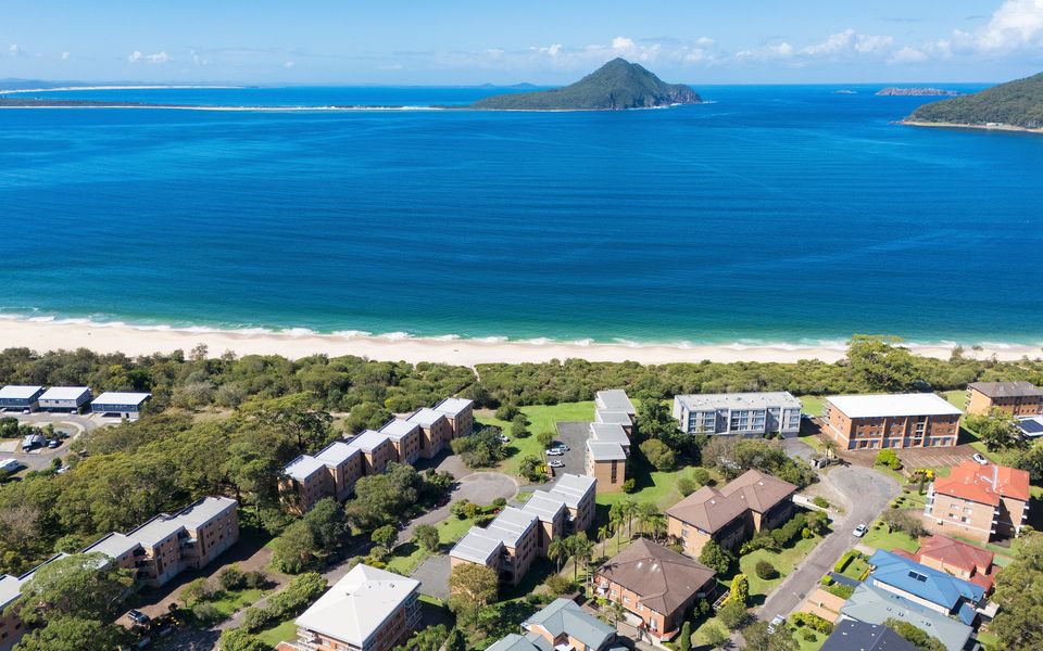 ‘Shoaley Shores on Intrepid’ Overlooking Shoal Bay Beach