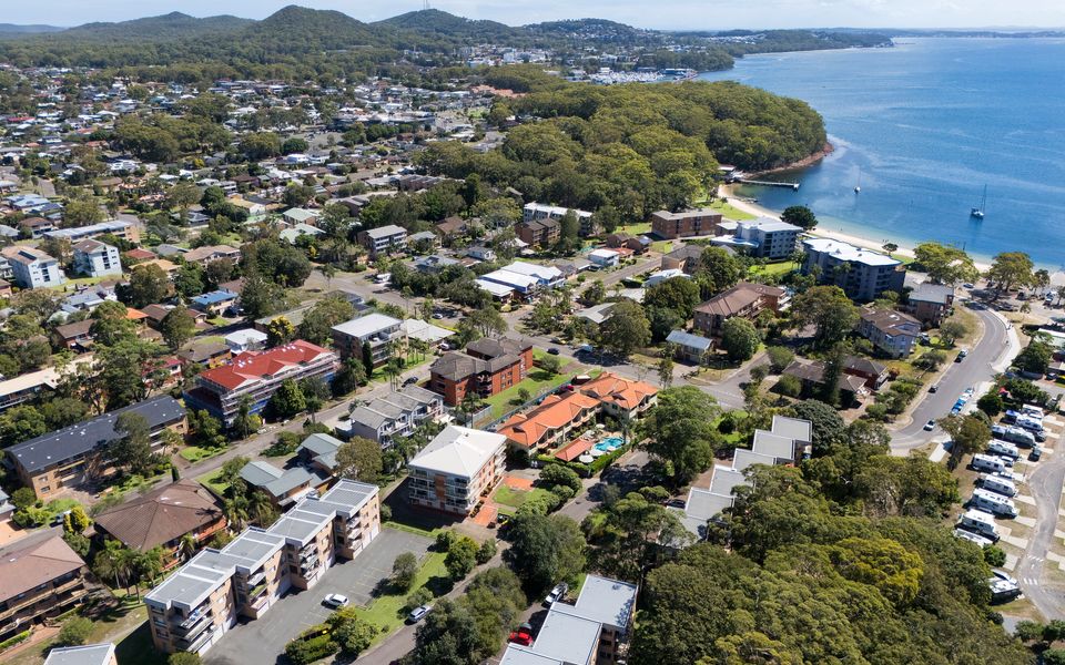 ‘Shoaley Shores on Intrepid’ Overlooking Shoal Bay Beach