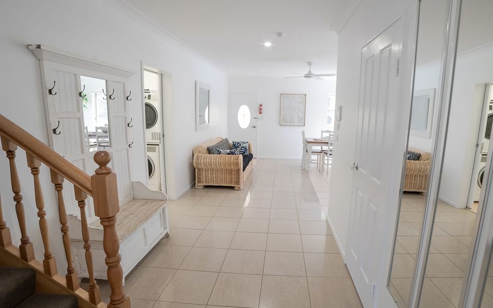 View from family room to dining/kitchen