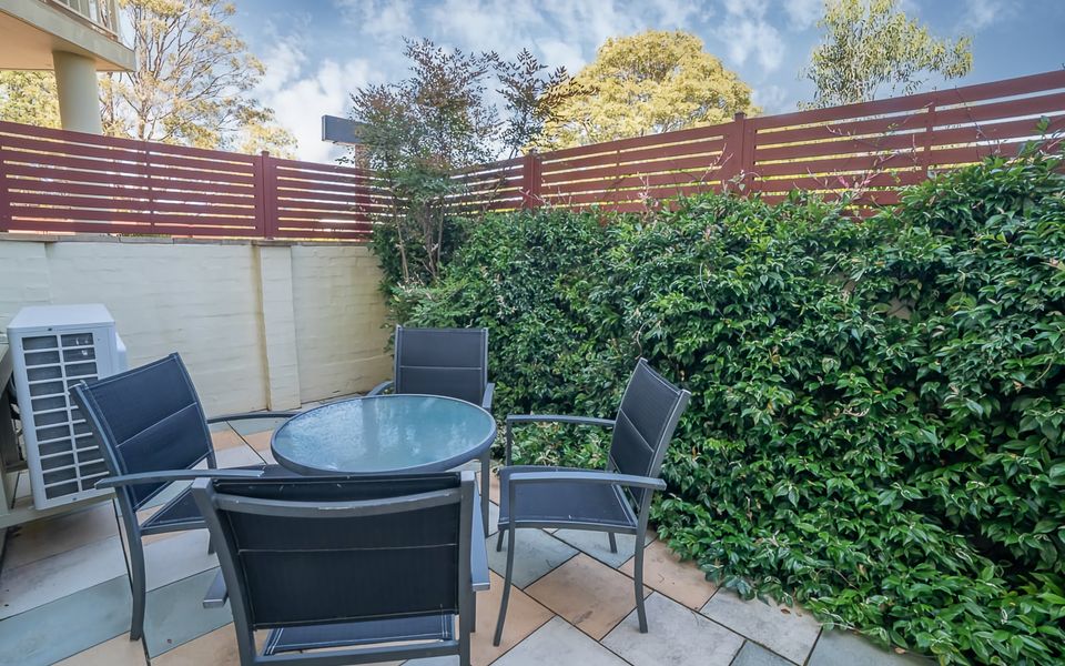 Outdoor patio area seating