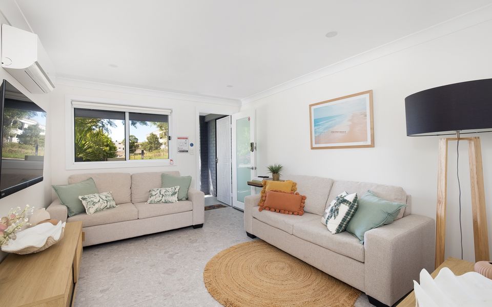 Entry level/Downstairs Living area/Bedroom Three Double sofa bed