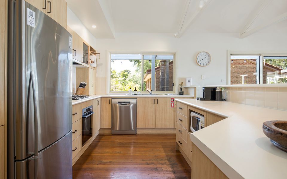 Latitude South Coast - vincentia holiday rentals full kitchen with fridge and oven