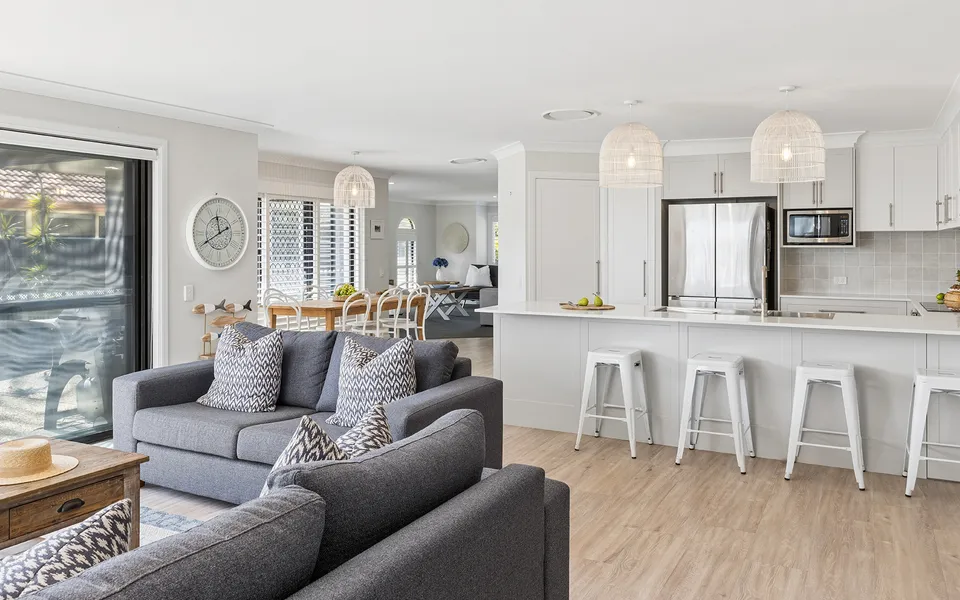 WITONGA WATERS – Pet Friendly Luxury Waterfront Escape with Pool & Pontoon | Holiday Yamba