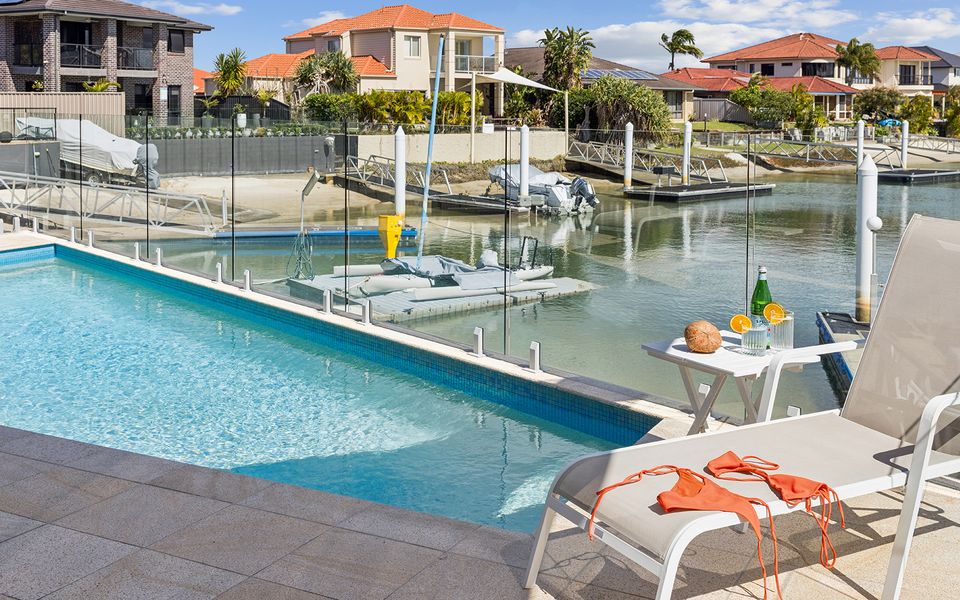 WITONGA WATERS – Pet Friendly Luxury Waterfront Escape with Pool & Pontoon | Holiday Yamba