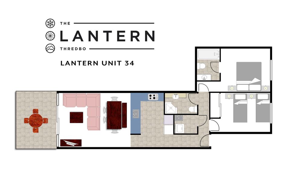 Lantern 34 – 2 Bedroom Terrace