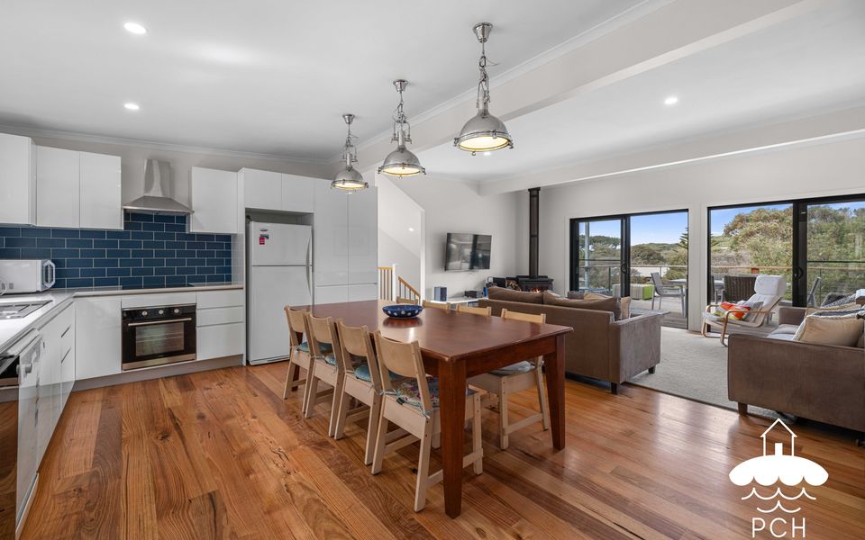 Open plan kitchen dining and living