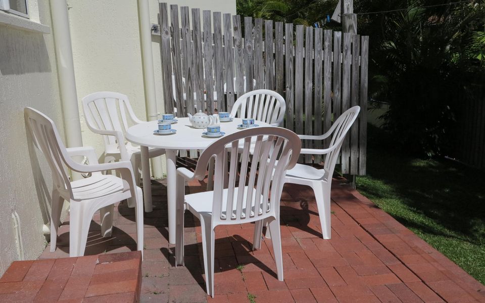 Table at back of property