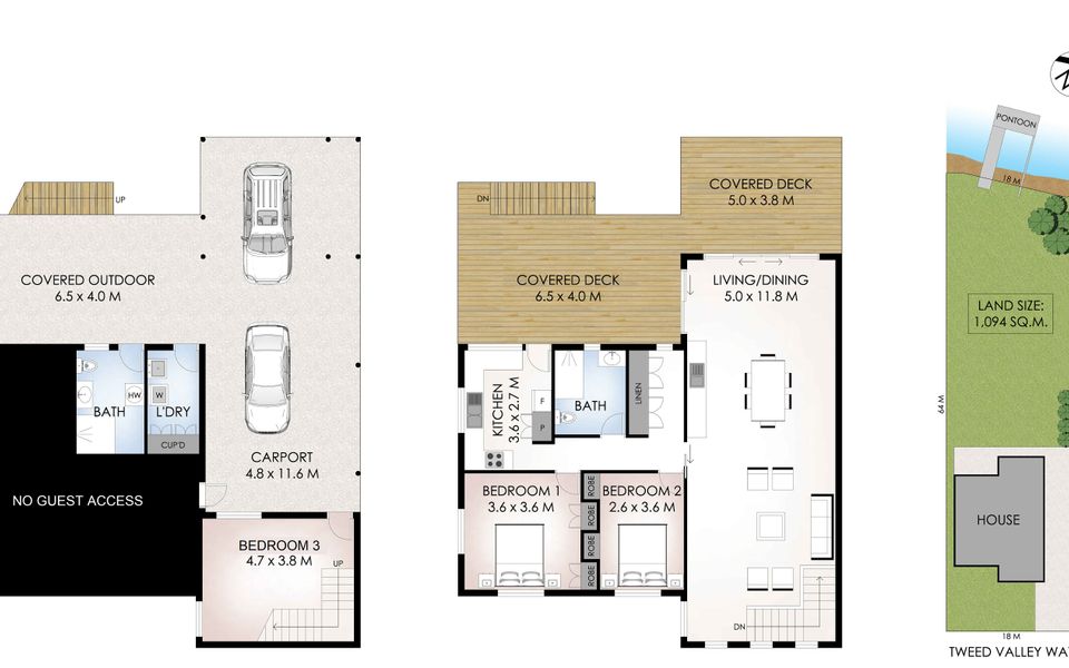 Reflections on the Tweed – Absolute Waterfront Pet Friendly Home with Boat Pontoon! Min. 3 Night Stays – Linen Provided