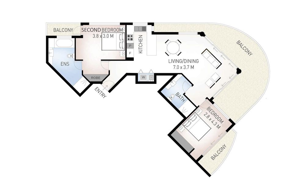 Twin Towns 233 – Central Coolangatta / Tweed Heads – Min. 3 Night Stays – Linen Provided