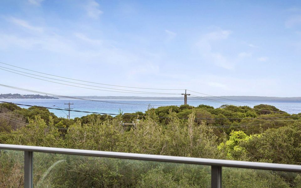 Beautiful bay view from the outdoor entertaining area and the open plan living area.