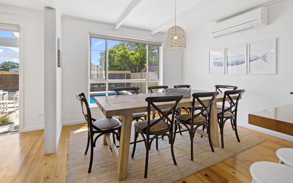 Dining table seats 8