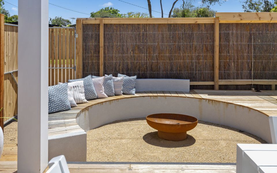 Relax seated around the fire pit