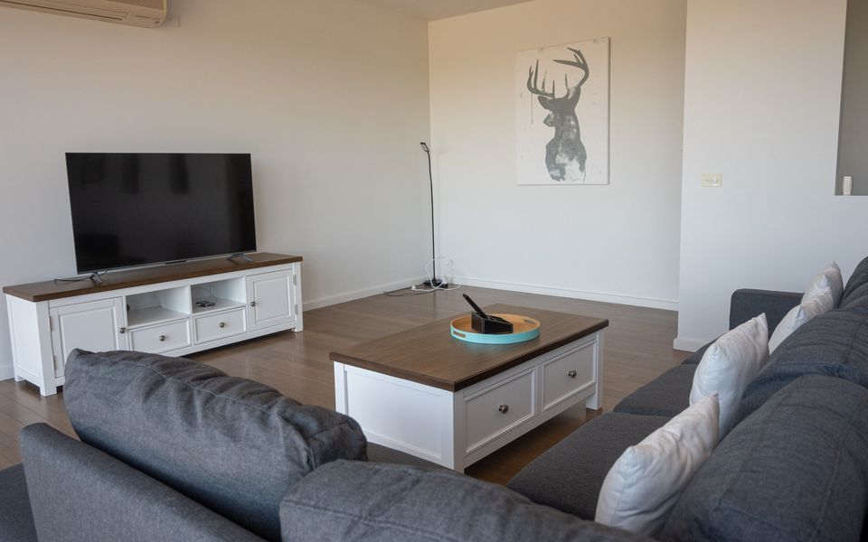 Living area with smart TV