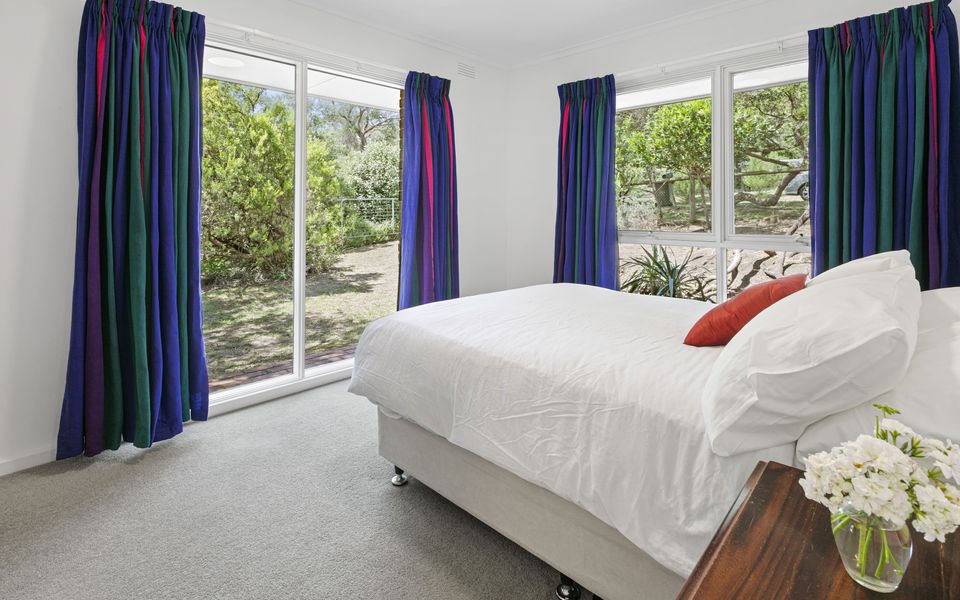 Master Bedroom- Queen Bed and powder room