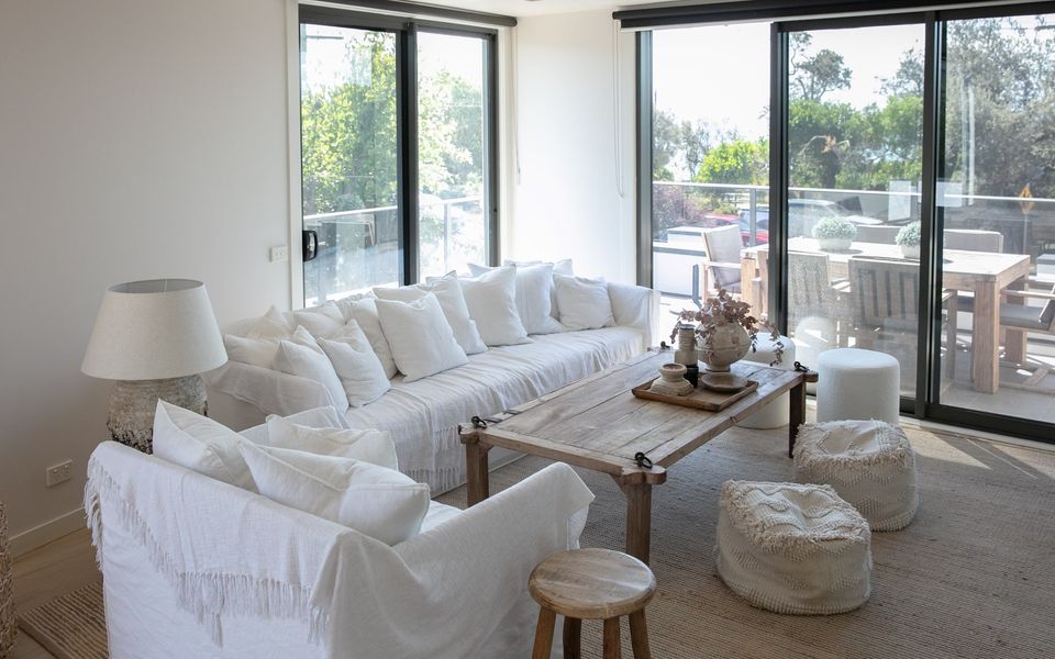 Living area with gas fire