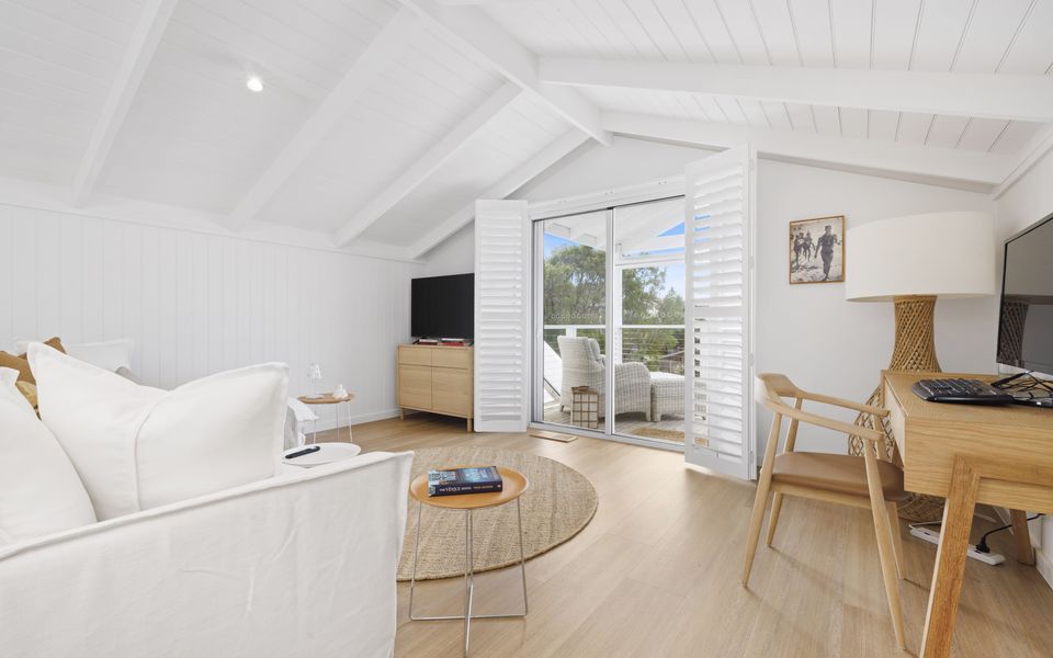 Retreat upstairs with balcony and beautiful garden views