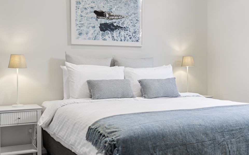 Bedroom 3 with King bed that can be split into two King singles