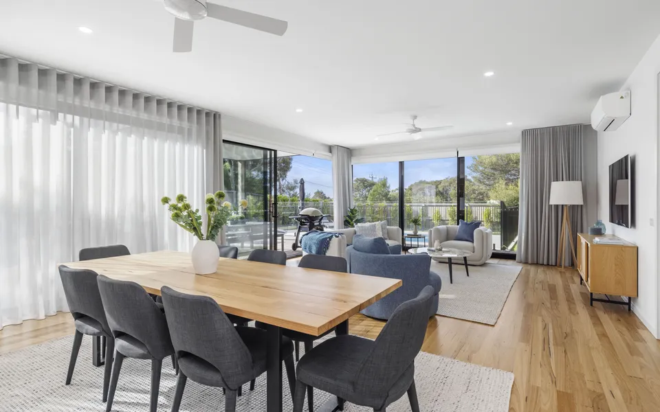 Light-Filled Main Living Dining Area at Coastmere